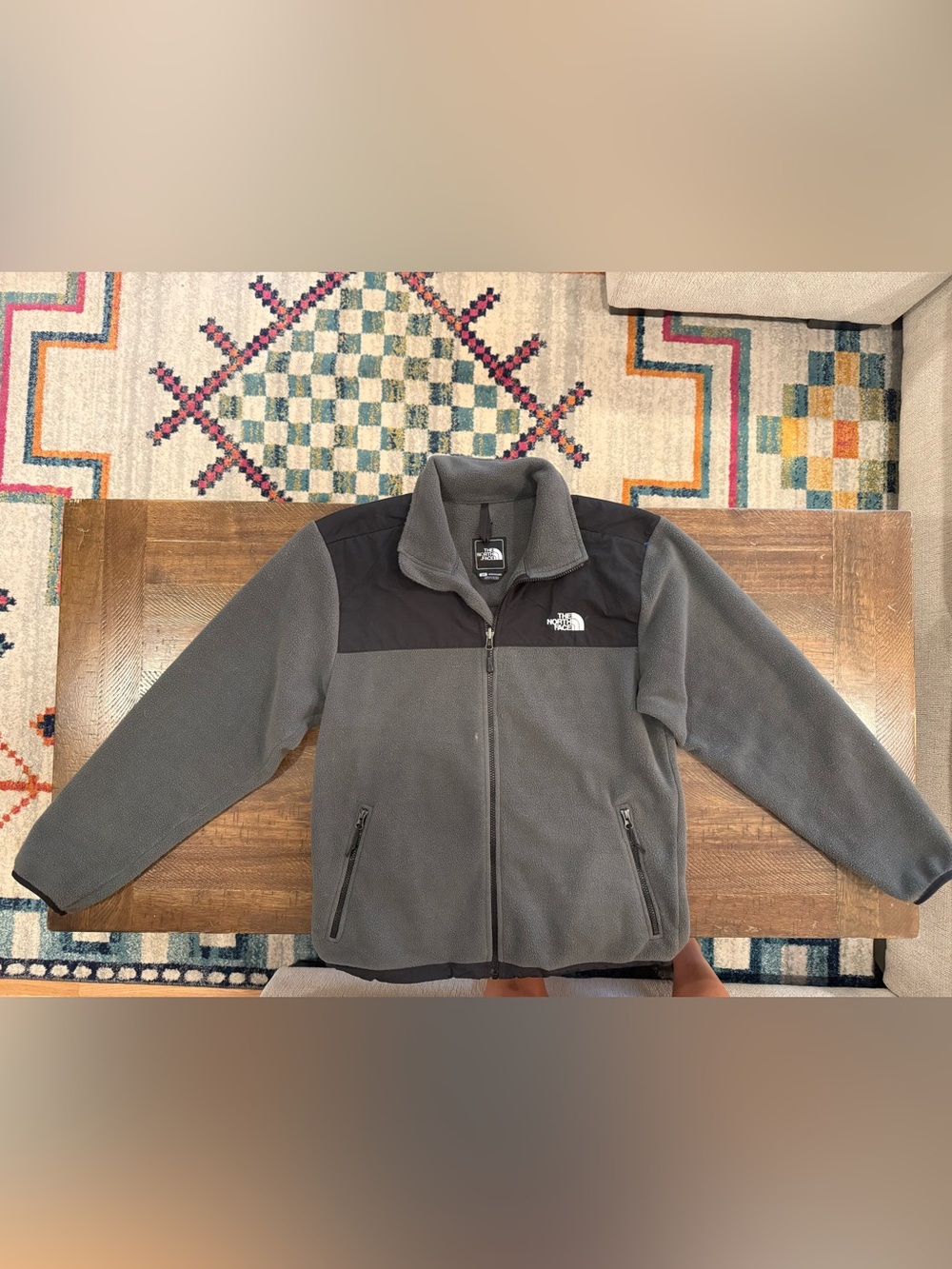 Men’s North Face Gray Full-Zip Fleece Jacket - Size Small